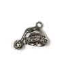 Charm fémdísz, 3 db - sapka, 3D