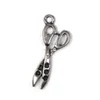 Charm fémdísz, 3 db - olló