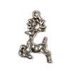 Charm fémdísz, 3 db - szökellő szarvas, 3D