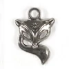 Charm fémdísz, 3 db - róka, 3D