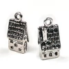 Charm fémdísz, 2 db - mézeskalács ház, 3D