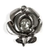 Charm fémdísz, 1 db - virág, köves