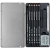 Kép 2/6 - Cretacolor Nero Deep Black Drawing Set rajzkészlet, 10 db-os, fémdobozos