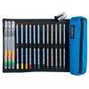 Kép 2/8 - Cretacolor Pencil Wrap Set rajzkészlet feltekerhető vászon tartóban - Aqua, 17 db-os