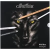 Kép 1/5 - Cretacolor Wolf Box fekete-fehér rajzkészlet, 25 db-os, fémdobozos