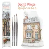 Da Vinci Secret Places Watercolour ecsetkészlet, szintetikus, kerek, 3 db