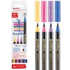 Kép 4/5 - edding 1340 ecsetirón (ecsetfilc) készlet, S (1-6 mm) - 4 db, csillámos