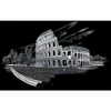 Karckép gravírozó készlet karctűvel, 29x39 cm - Colosseum, ezüst