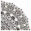 Stencil, Cadence, 25x25 cm - mandala, negyed