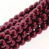 Cseh tekla üveggyöngy füzér, 4 mm, 120 db - Burgundy