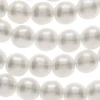 Cseh tekla üveggyöngy füzér, 6 mm, 75 db - Crystal Bridal White