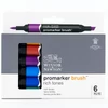 Promarker Brush kétvégű alkoholos ecsetfilc készlet - 6 db, rich tones