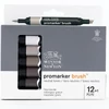 Promarker Brush kétvégű alkoholos ecsetfilc készlet - 12+1 db, neutral tones