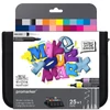 ProMarker kétvégű alkoholos filctoll készlet - 25+1 db, modern lettering, cipzáras tartóban