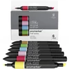 ProMarker kétvégű alkoholos filctoll készlet - 6 db, mid tones