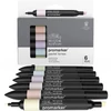 ProMarker kétvégű alkoholos filctoll készlet - 6 db, pastel tones
