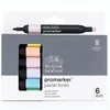 ProMarker kétvégű alkoholos filctoll készlet - 6 db, pastel tones