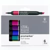 ProMarker kétvégű alkoholos filctoll készlet - 6 db, rich tones