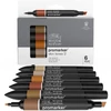 ProMarker kétvégű alkoholos filctoll készlet - 6 db, skin tones 2