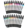 Promarker Watercolour kétvégű akvarell ecsetfilc készlet - 24 db, cipzáras tartóban