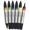 Promarker Watercolour kétvégű akvarell ecsetfilc készlet - 6 db, basic tones