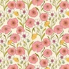 Patchwork anyag - Makower - Meadow Walk Poppies Cream 2/1337L