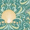 Kép 1/7 - Patchwork anyag - Tilda Cotton Beach - Scallop shell teal 100336