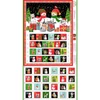 Patchwork anyag - Makower - Christmas Santa Paws Cats advent 2477-1 Panel, 60cm