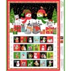 Patchwork anyag - Makower - Christmas Santa Paws Cats advent 2477-1 Panel, 60cm