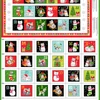 Patchwork anyag - Makower - Christmas Santa Paws Cats advent 2477-1 Panel, 60cm