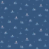 Kép 1/2 - Patchwork anyag - Makower - Nautical Little Boats dark blue 2500-B8