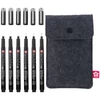 Sakura Pigma Micron műszaki rajztoll készlet - 6 db + tolltartó, Black Edition	