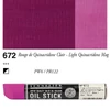 Sennelier Oil Stick olajfesték rúd, 38 ml - 672, light quinacridone magenta