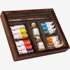 Sennelier Rive Gauche olaj festőkészlet, 12x10 ml + kiegészítők, fadobozos