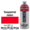 Talens Amsterdam vízbázisú akrilfesték spray, 400 ml - 317, transparent red medium