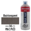 Talens Amsterdam vízbázisú akrilfesték spray, 400 ml - 745, black transparent