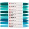 Talens Pantone kétvégű ecsetfilc készlet - 9 db, Blue green