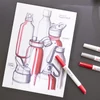 Talens Pantone kétvégű ecsetfilc készlet - 3 db, Red