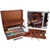 Talens Van Gogh olaj festőkészlet - 32x20 ml + 2x60 ml + kiegészítők, fadobozos