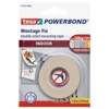 Kép 1/5 - Tesa 55740 Powerbond kétoldalas montázsszalag, beltéri, fehér, 19 mm x 1,5 m
