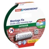 Kép 1/4 - Tesa 55751 Powerbond kétoldalas montázsszalag, kültéri, fekete, 19 mm x 5 m