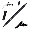 Tombow abt dual brush pen kétvégű filctoll - N15, black