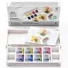 Winsor&Newton Cotman Pocket Set akvarellfesték készlet, 8x1/2 szilke + ecset - Floral