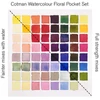 Winsor&Newton Cotman Pocket Set akvarellfesték készlet, 8x1/2 szilke + ecset - Floral