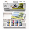 Winsor&Newton Cotman Pocket Set akvarellfesték készlet, 8x1/2 szilke + ecset - Landscape
