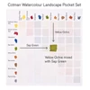 Winsor&Newton Cotman Pocket Set akvarellfesték készlet, 8x1/2 szilke + ecset - Landscape