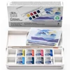 Winsor&Newton Cotman Pocket Set akvarellfesték készlet, 8x1/2 szilke + ecset - Skyscape