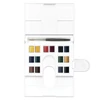 Winsor&Newton Professional akvarellfesték készlet, szilkés - 14x1/2 + ecset, Field set