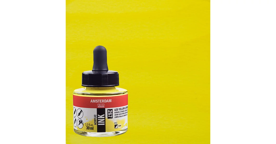 Amsterdam Azo Yellow Lemon 267 Akrilik Mürekkep 30 ML Canlı Sarı Ton