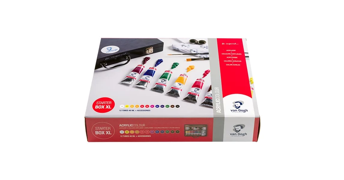 Talens Van Gogh akril festőkészlet - Starter Box XL: 19 db-os ...